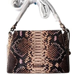 Brahamin Hillary Multi Assorted Genuine Leather Crossbody Python Print Bag